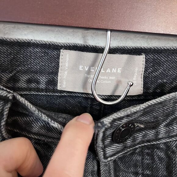 Everlane The Curvy 90's Cheeky Straight Grey Women's Jeans Size 26 Button Fly - Picture 7 of 10